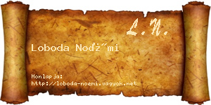 Loboda Noémi névjegykártya